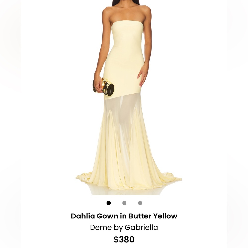 Dahlia gown in butter yellow: Deme by Gabriella
